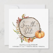 Rustige Herfst Foto Hood Slice Boho Save the Date (Voorkant)