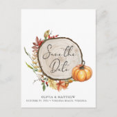 Rustige Herfst Foto Hood Slice Boho Save the Date Aankondigingskaart (Voorkant)