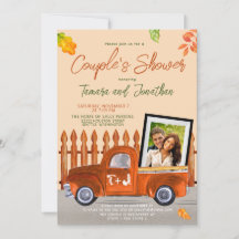 Rustige Herfst Foto  Truck QR Couple Shower