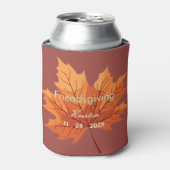 Rustige Herfst Friendsgiving Aangepaste Namen Blik Blikjeskoeler (Blikje Voorkant)