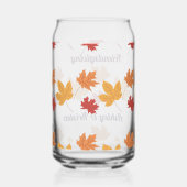 Rustige Herfst Friendsgiving Aangepaste Namen Kunn Blikvorm Glas (Achterkant)
