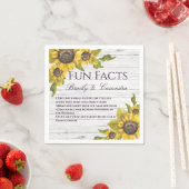 Rustige Herfst Gele zonnebloem Fun Facts Servet (Insitu)