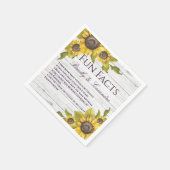 Rustige Herfst Gele zonnebloem Fun Facts Servet (Hoek)