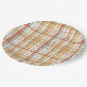 Rustige Herfst Geplakt Waterverf Patroon Papieren Bordje (Gekanteld)