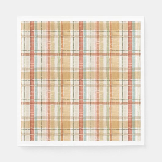 Rustige Herfst Geplakt Waterverf Patroon Servet (Voorkant)