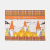Rustige Herfst Gnome oranje pompoen Deurmat (Voorkant)
