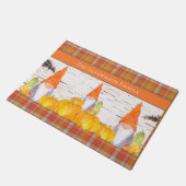 Rustige Herfst Gnome oranje pompoen Deurmat (Schuin)