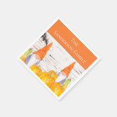 Rustige Herfst Gnome oranje pompoen Servet (Hoek)