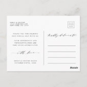 Rustige Herfst Gold Floral bruiloft Hartelijk dank Briefkaart (Achterkant)