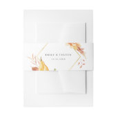 Rustige Herfst Gold Floral Pumpkin Wedding Uitnodigingen Wikkel (Voorkant Voorbeeld)