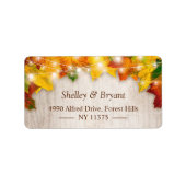 Rustige herfst Gold Maple leest String Lights Etiket (Voorkant)