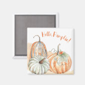Rustige Herfst Hallo Pompoen Magneet (Voorkant / Achterkant)