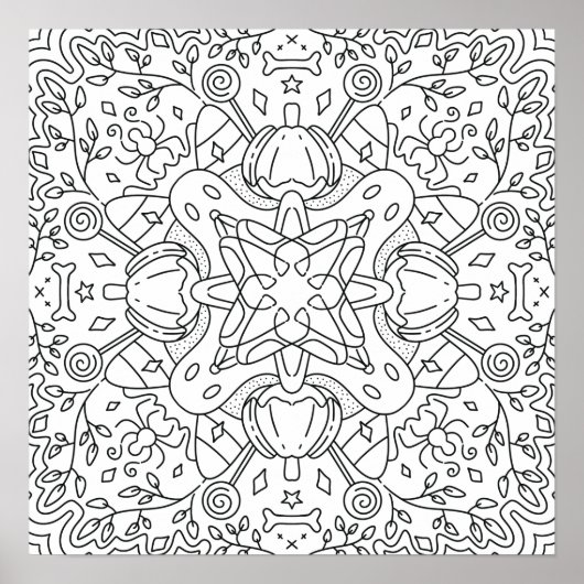 Rustige Herfst: Halloween Magie Kleuren Poster (Voorkant)