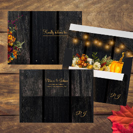 Rustige herfst herfst floral return address envelop