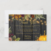 Rustige herfst herfst floral wood verjaardag bedan notitiekaartje (Voorkant)