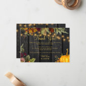 Rustige herfst herfst floral wood verjaardag bedan notitiekaartje (Voorkant / Achterkant in situ)