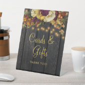 Rustige herfst herfst herfstbruidskaarten cadeaubo reclamebord met voetstuk (Insitu)