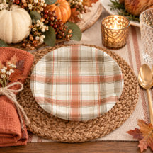 Rustige Herfst Herfst Klassieke Plaid Roest Crème