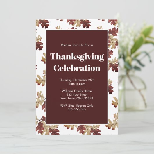 Rustige herfst Herfst Thanksgiving olievloeistof Kaart (Staand voorkant)