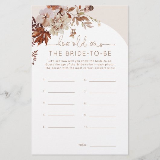 Rustige herfst Hoe oud was de bruid om te worden (Voorkant)