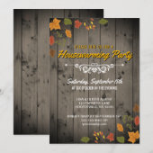 Rustige Herfst Housewarming Party Autumn Leaves Wo Kaart (Voorkant / Achterkant)