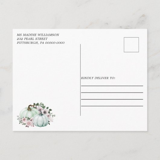 Rustige Herfst in de Lichten van het Koord van de  Aankondigingskaart (Achterkant)