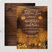 Rustige herfst in liefde herfst bloem botanische p kaart (Voorkant / Achterkant)