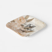 Rustige Herfst in Love Autumn Flowers Papieren Bordje (Gebogen)