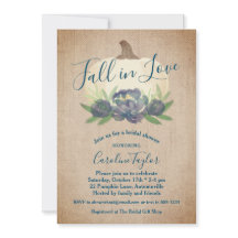 Rustige Herfst in Love Blue Floral Vrijgezellenfee