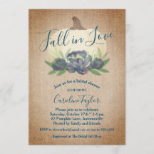 Rustige Herfst in Love Blue Floral Vrijgezellenfee