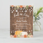 Rustige Herfst in Love Mason Jar Lights Vrijgezell Kaart (Staand voorkant)