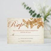 Rustige Herfst in Love RSVP Card Kaartje (Staand voorkant)