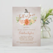 Rustige Herfst in Love White Pumpkin Vrijgezellenf Kaart (Staand voorkant)