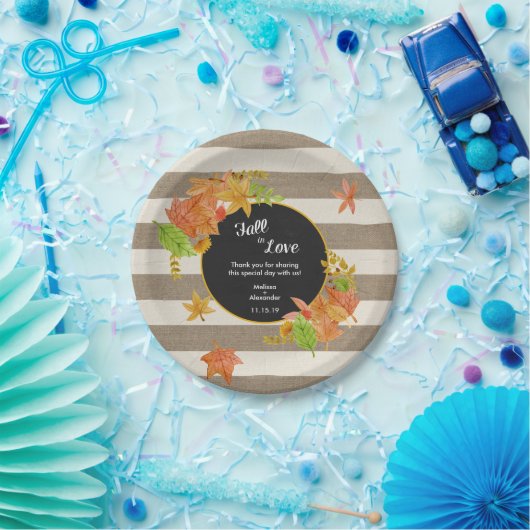 Rustige Herfst in Vrijgezellenfeest van de Liefde  Papieren Bordje (Feest)