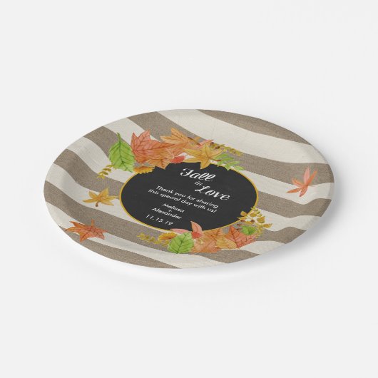 Rustige Herfst in Vrijgezellenfeest van de Liefde  Papieren Bordje (Gekanteld)