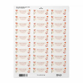 Rustige herfst ivoren en oranje bladeren etiket (Full Sheet)