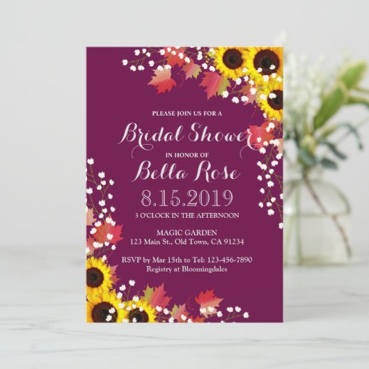 Rustige Herfst Kaart van Vrijgezellenfeest (Staand voorkant)