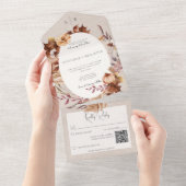 Rustige Herfst — KR-code All In One Uitnodiging (Afscheurbaar)