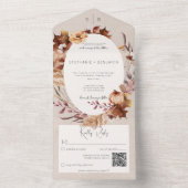 Rustige Herfst — KR-code All In One Uitnodiging (Binnen)