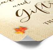 Rustige herfst laat Kaarten branden en cadeaubonne Poster (Hoek)