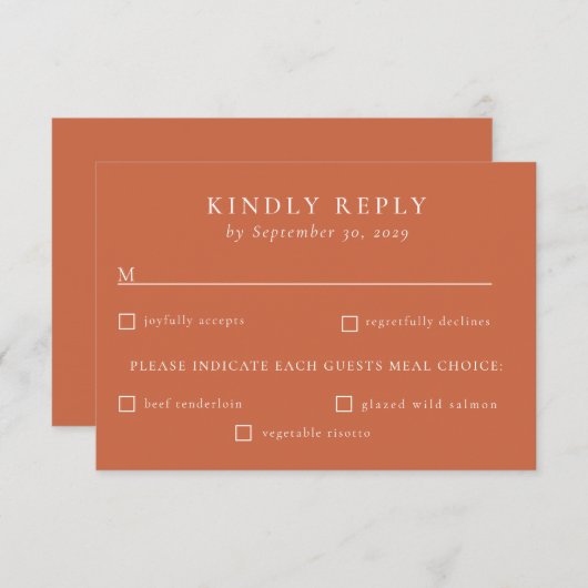 Rustige Herfst Land Barn String Lights Wedding RSVP Kaartje (Voorkant / Achterkant)