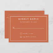 Rustige Herfst Land Barn String Lights Wedding RSVP Kaartje (Voorkant / Achterkant)