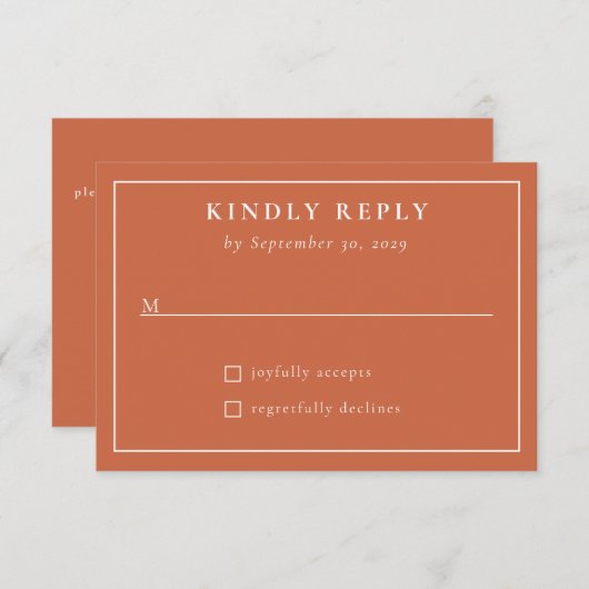 Rustige Herfst Land Barn String Lights Wedding RSVP Kaartje (Voorkant / Achterkant)