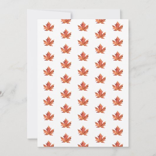 Rustige Herfst Leaf-uitnodiging voor binnenpartij Kaart (Achterkant)