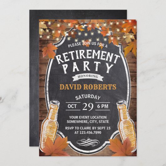 Rustige herfst lekt bietenpartij kaart (Voorkant / Achterkant)