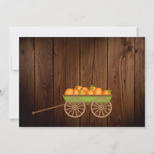 Rustige Herfst Little Pumpkin Baby shower Invitati Kaart (Achterkant)