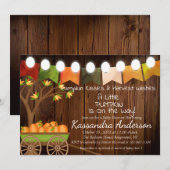 Rustige Herfst Little Pumpkin Baby shower Invitati Kaart (Voorkant / Achterkant)