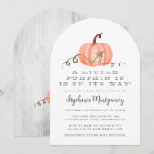 Rustige Herfst Little Pumpkin-Baby shower Kaart (Voorkant / Achterkant)