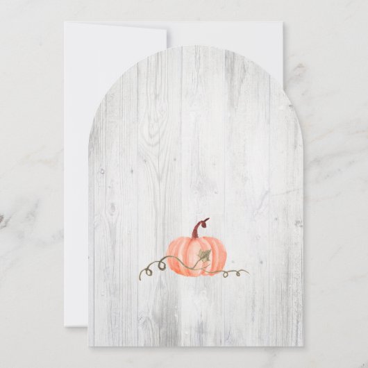 Rustige Herfst Little Pumpkin-Baby shower Kaart (Achterkant)