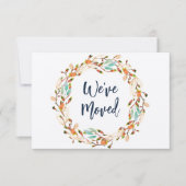 rustige herfst met nieuwe adresbewegende aankondig kaart (Voorkant)